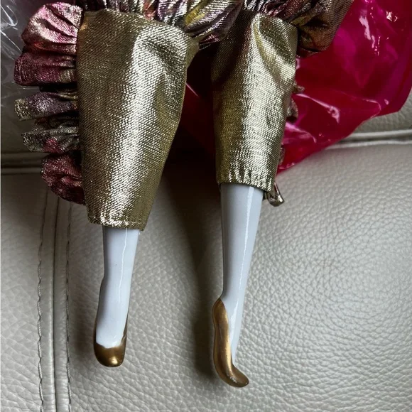 Vintage European Bijoux Brigitte Harlequin style porcelain doll